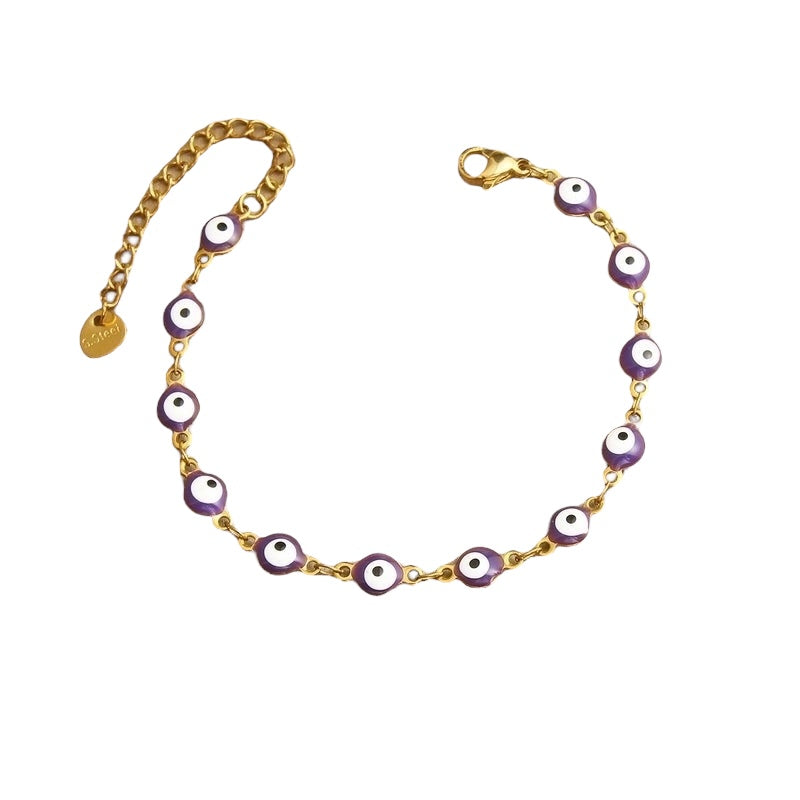 Evil Eye Purple Bracelet