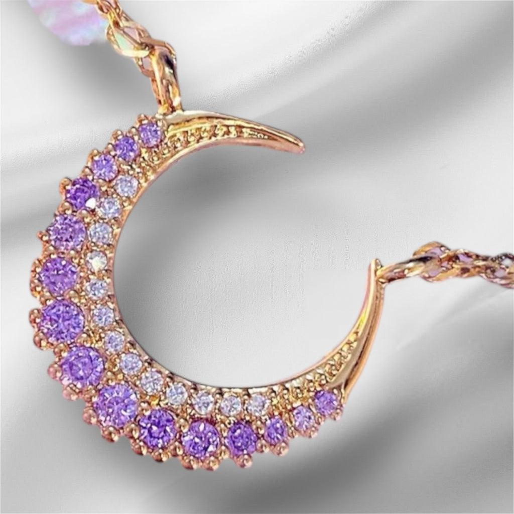 Purple Moon Necklace